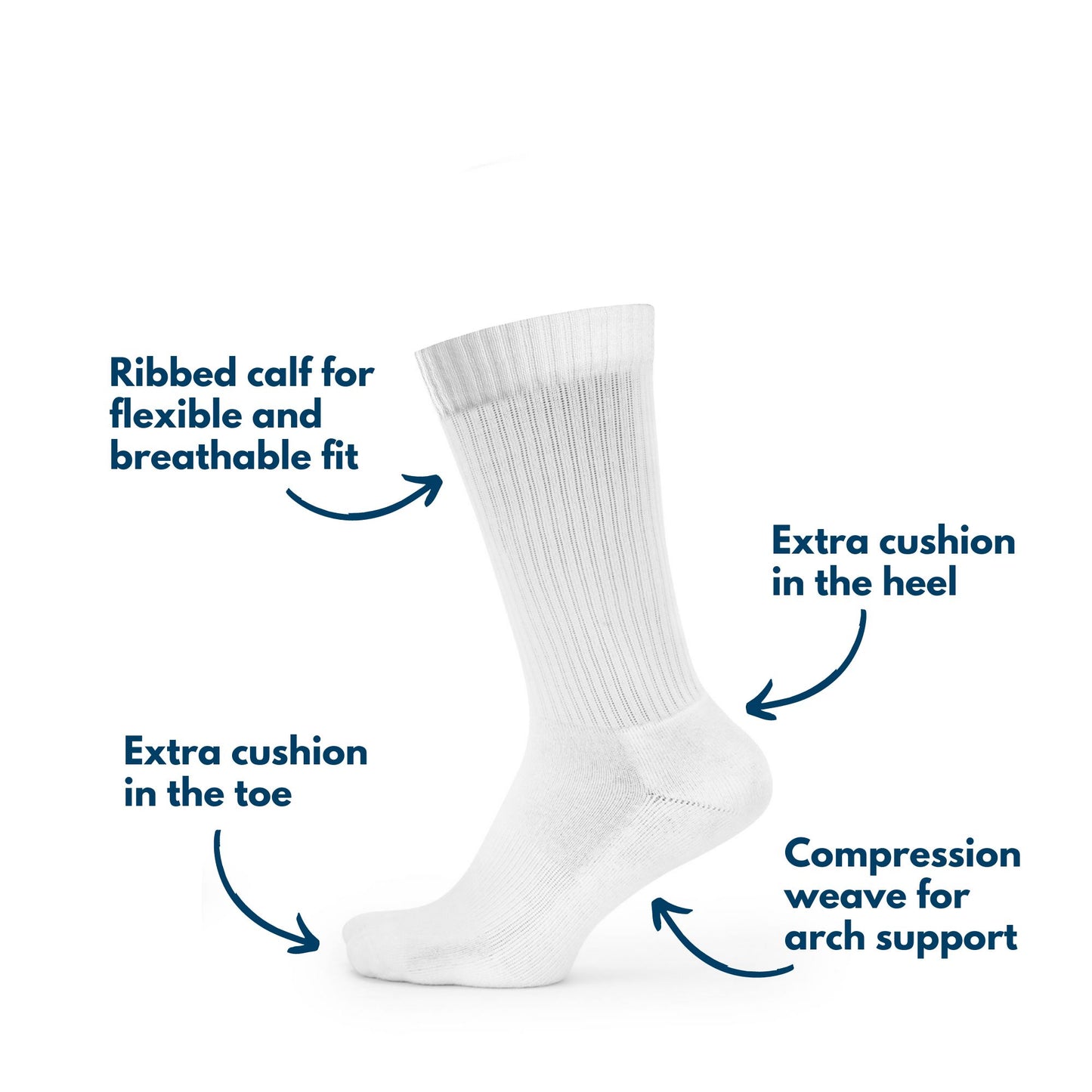 Custom Athletic Crew Socks - Half and Half